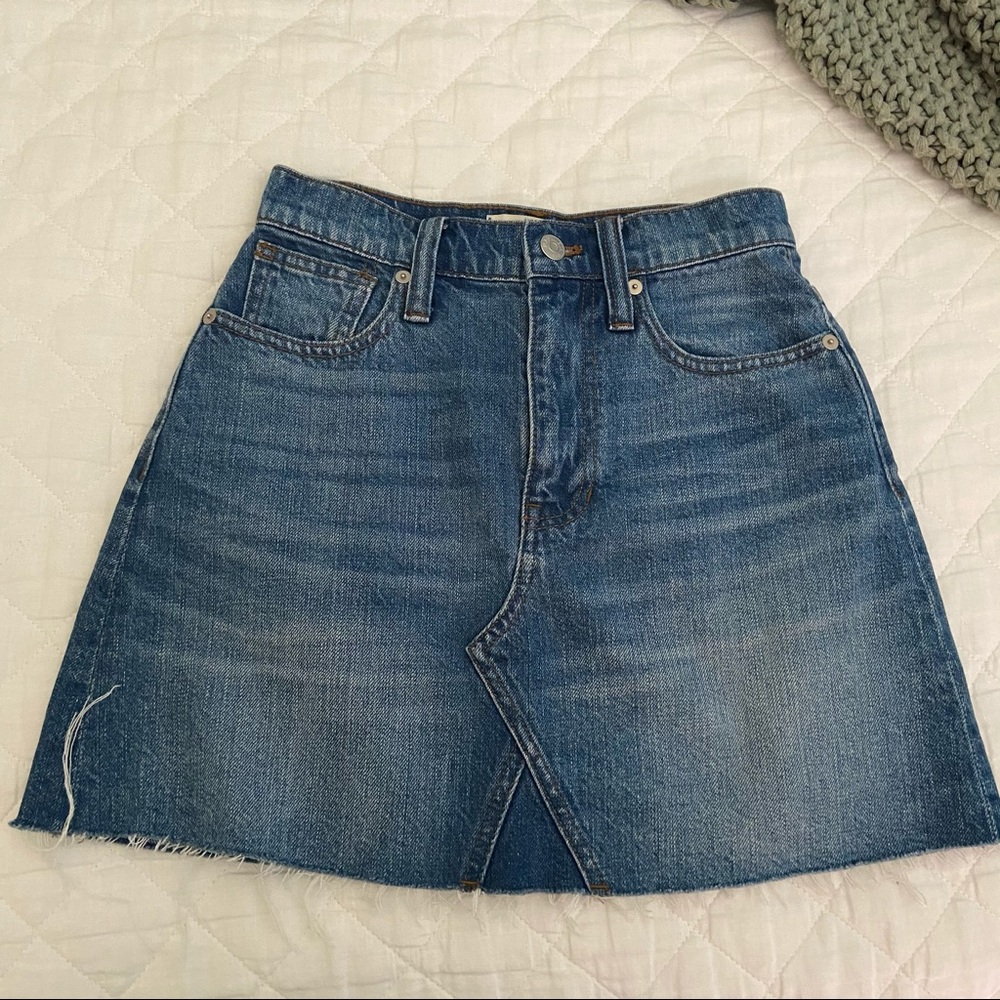 Madewell Rigid Denim Mini Skirt